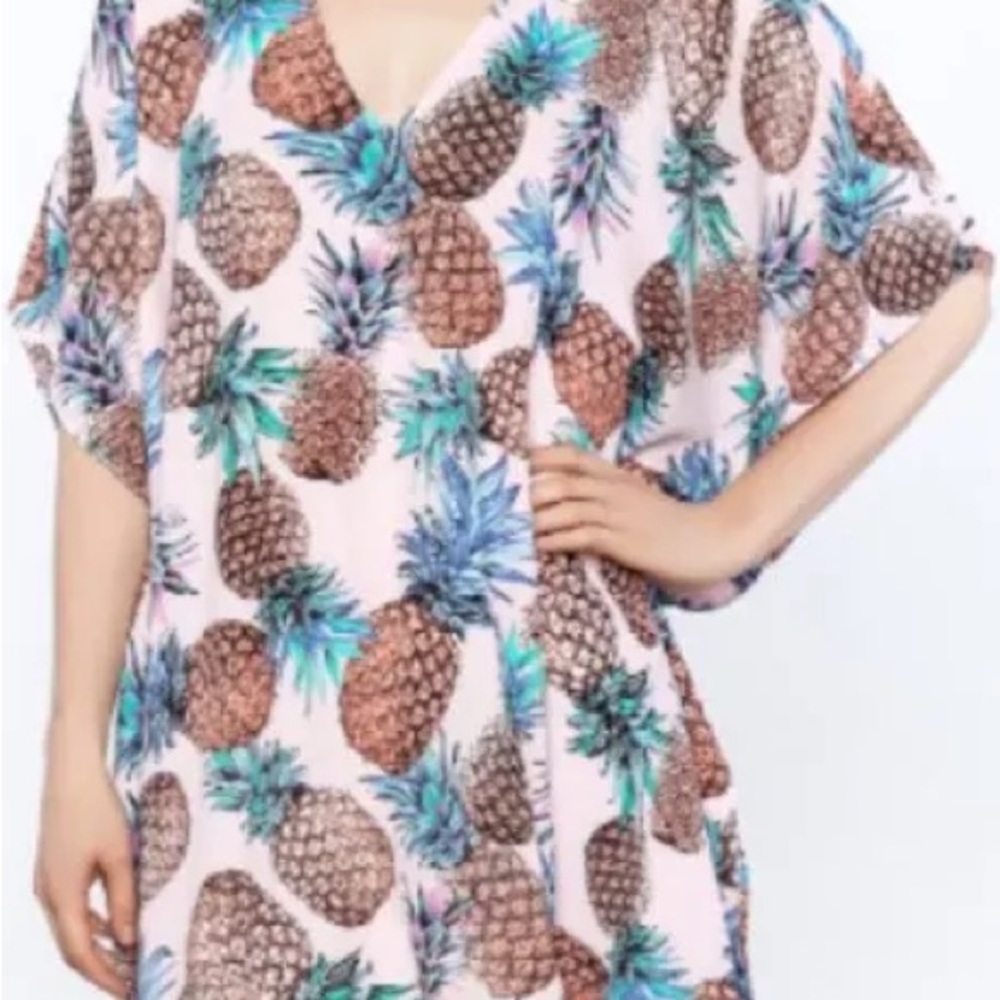 Buddylove Pineapple Tunic Top/ Mini Dress (S/M)